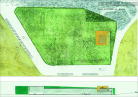 Grundriss und Schnitt Abfüllanlage Valser, Vals, Neuorganisation und Fassadensanierung, Architektur, LOST architekten, Basel